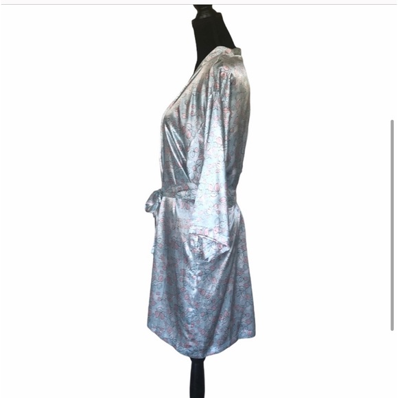 Thalia Sodi intimates satin silky feeling wrap robe kimono size small/medium - Picture 2 of 13